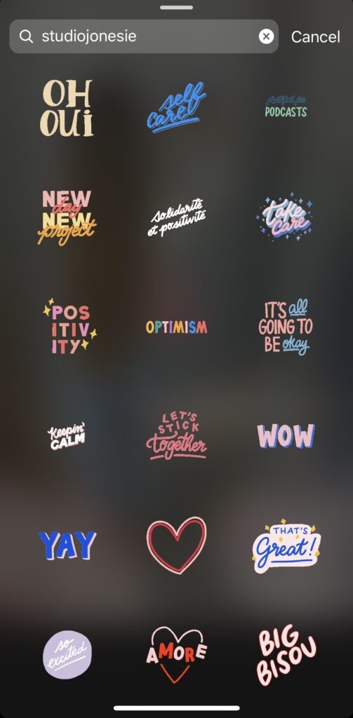 instagram story gif stickers