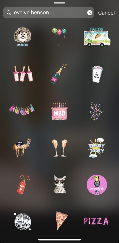 instagram story gif stickers