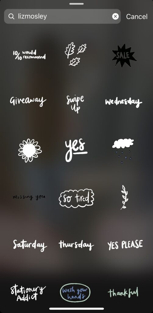 instagram story gif stickers