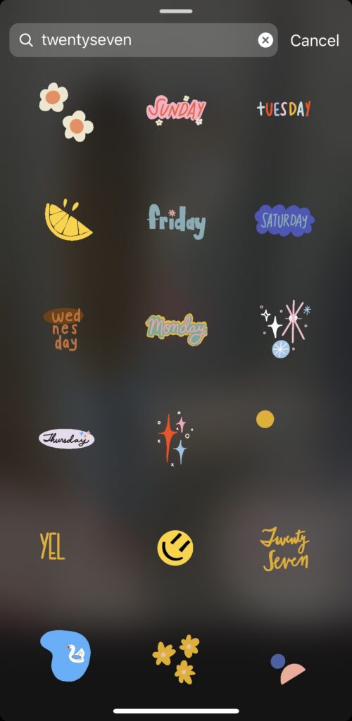 instagram story gif stickers