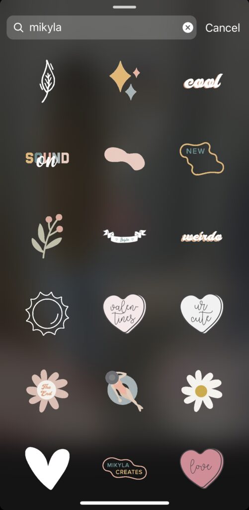 instagram story gif stickers